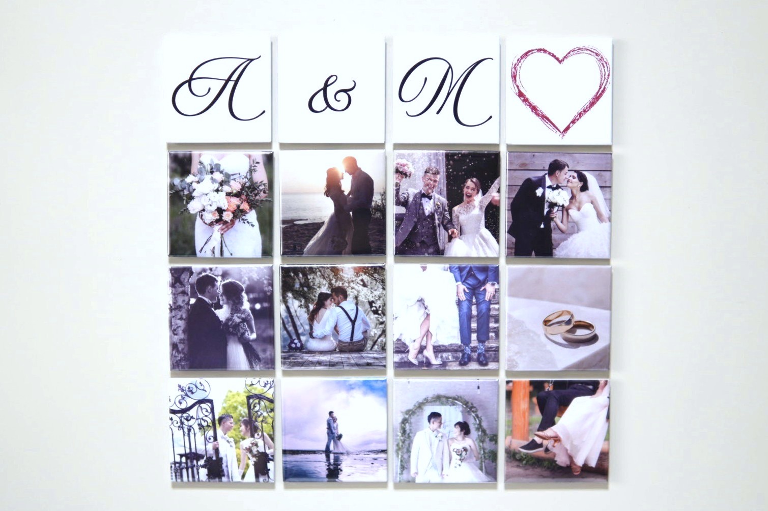 16ピースの写真マグネットセット