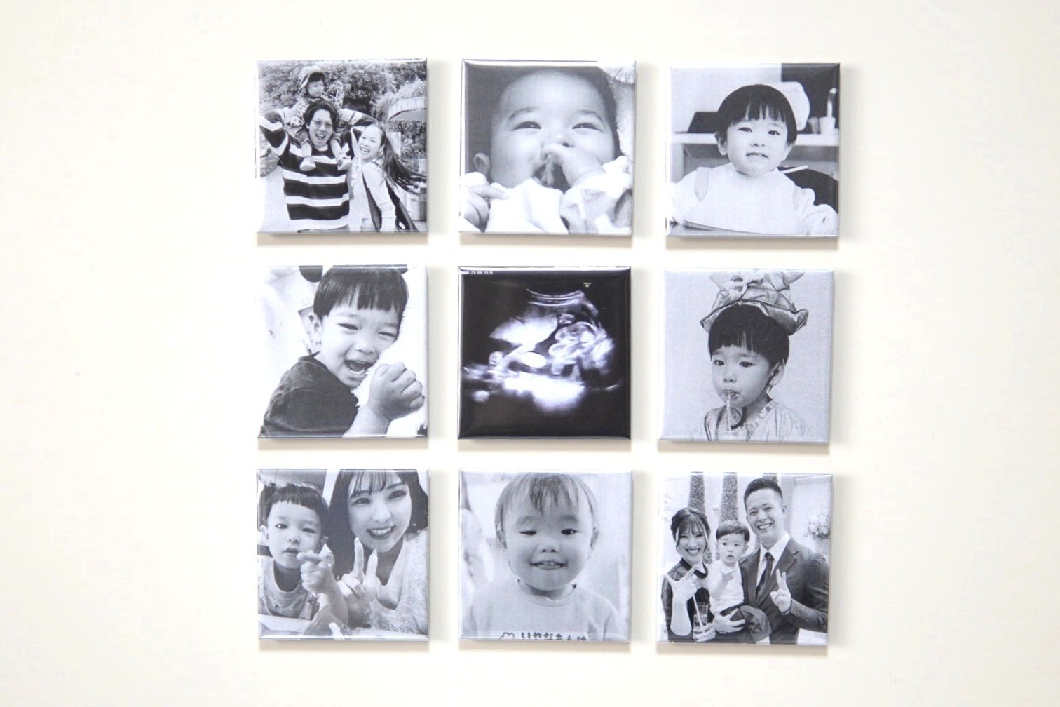 9ピースの写真マグネットセット